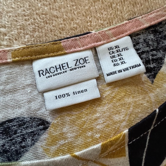 Rachel Zoe Multicolor 100% Linen Top - Picture 2 of 3